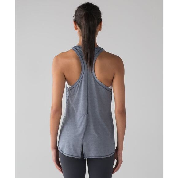 Lululemon Women's Hot Like Agni Singlet Heathered Sterling Tank Top Athleisure - Picture 1 of 15